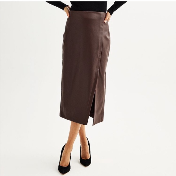 Nine West Chocolate Brown Pencil Skirt - Picture 1 of 5